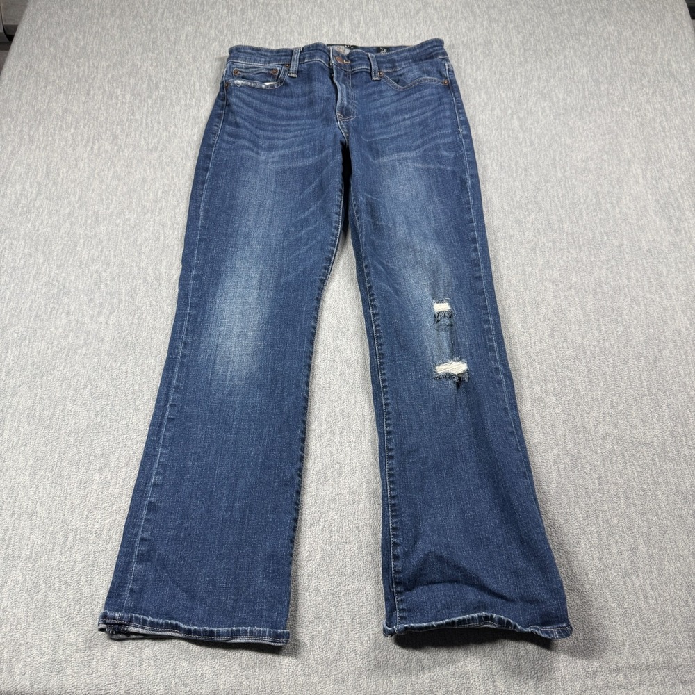 Lucky Brand Jeans Womens 10/30 Blue Sweet Boot Distressed Ankle Bootcut‎ Denim